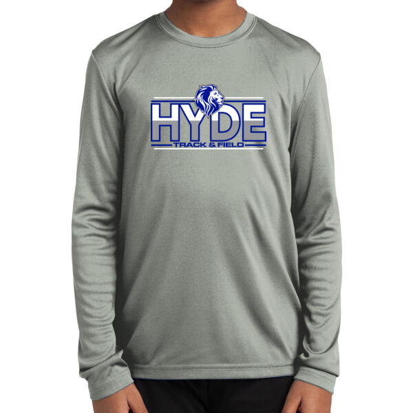 Hyde Track and Field Youth Long Sleeve PosiCharge Competitor Tee Thumbnail